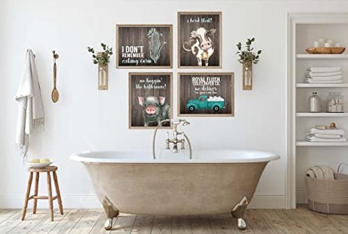 Eu rebanho isso! - Função de fazenda Farmhouse banheiro decoração temática Art Farm Rustic Style Style Prints Definir Sinais de poster