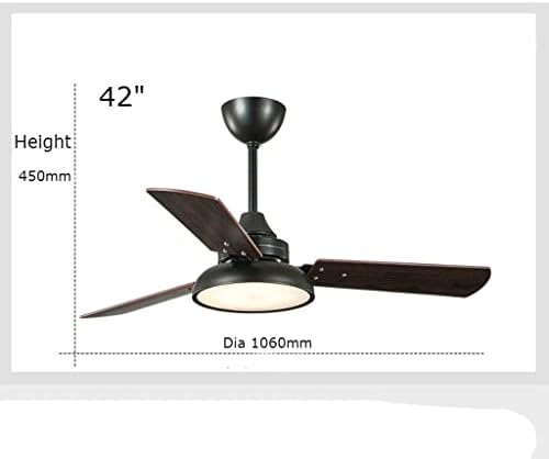 Ventilador de teto bkdfd lâmina de madeira 110v 220V Fan de teto LED com lâmina de resfriamento de lâmina leve luz do