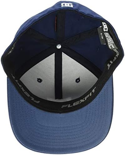 DC Men's Cap Star Flexfit Curve Brim Hat