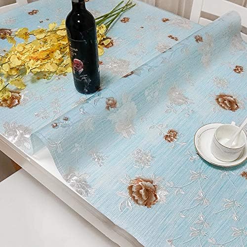 Protetor de tabela de PVC em estilo chinês, título de mesa anti-deslizamento à prova de arranhões Tabela de mesa à prova d'água Tabela de mesa sem lavagem para o escritório em casa G 90x150cm