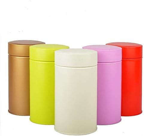 Anncus 8.5*15.5cm Caixa de lata de lata de chá redonda Caixa de armazenamento de alimentos - Caixa de armazenamento de alimentos