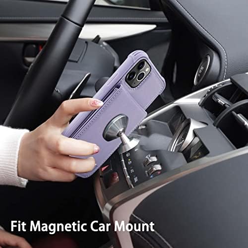 Vanavagy iPhone 14 Pro Max Wallet Caso para mulheres e homens, Coloque magnético de couro Flip Folio Telefone com porta