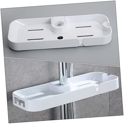 Doitool Banheiro prateleira Sabão de chuveiro Sabão prato de cozinha prateleiras de parede de parede Caddy para prateleiras para armazenamento prateleiras de armazenamento de chuveiro Organizador de sabão de banho prateleira de armazenamento de banheiro branco