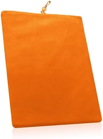 Caixa de ondas de caixa compatível com Lilliput fa1000 -np/c/t - bolsa de veludo, manga de tecido de veludo de veludo com cordão - laranja em negrito