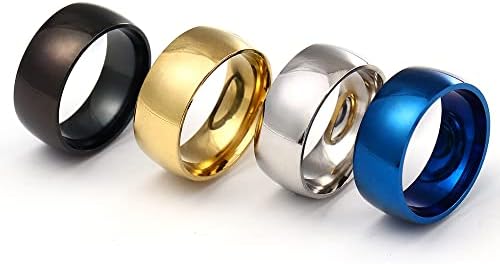 Anéis azuis de 8mm de Kolesso para homens e mulheres anel personalizado Personalizar anel Anel Gravado Ring-75869