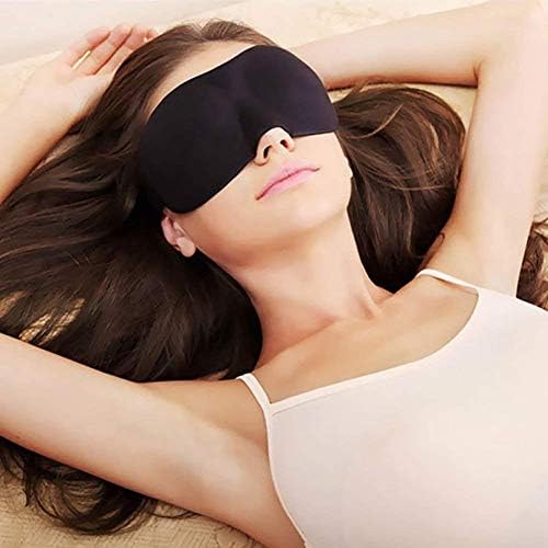3D máscara de sono máscara de máscara de olho de olho natural tampa de sombra de olho máscara unissex máscara de olho de olho de viagem macia