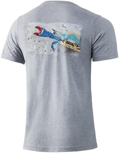 Huk Men's Vaughn Cochran Camiseta de manga curta | T-shirt de pesca de desempenho