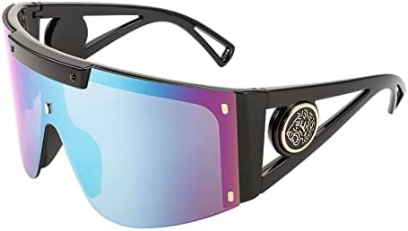 Feisedy One Piece Oversized Sunglasses para homens Mulheres Big tons embrulham óculos de sol escudo para ciclismo de férias de