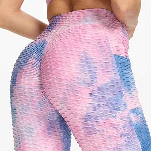 Tie Dye Yoga Pant for Womens, treino de ginástica de ginástica de cintura alta ioga Leggings Butt Lift Control Shaping