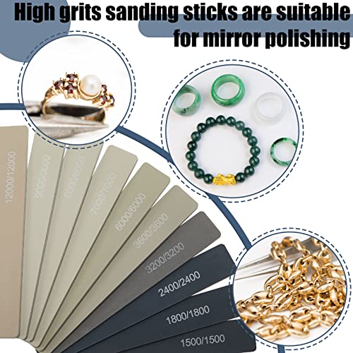 20 PCS Honoson Landing Sticks para modelos de plástico Polishing Sticks variados de metal e ferramentas de lixamento