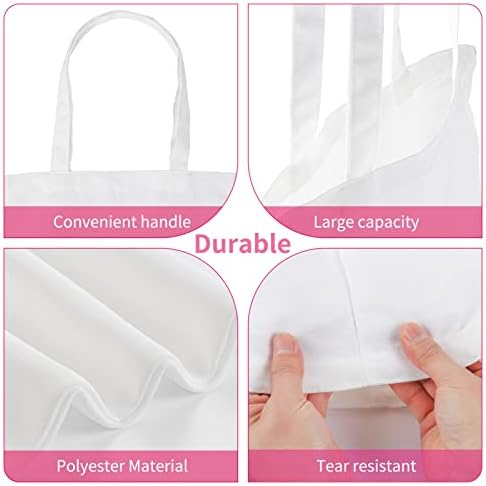 Wacar 10 peças Sublimação sacos de bolsas de sublimação, sacolas de lona em branco Sacos de mercearia reutilizáveis ​​para