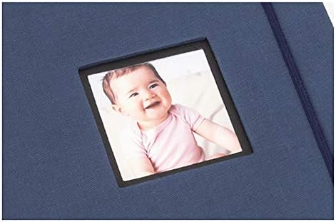 Álbum do MHYFC - Álbum de fotos para fotos de couro capa de couro extra grande para o aniversário de casamento de família Baby Vacation Blue Blue