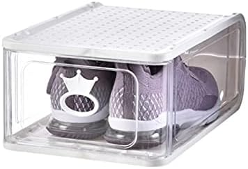 Caixa de armazenamento dobrável da Anncus Pequeno japonês de armazenamento de armazenamento de pó removível Caixa de sapatos de plástico transparente -