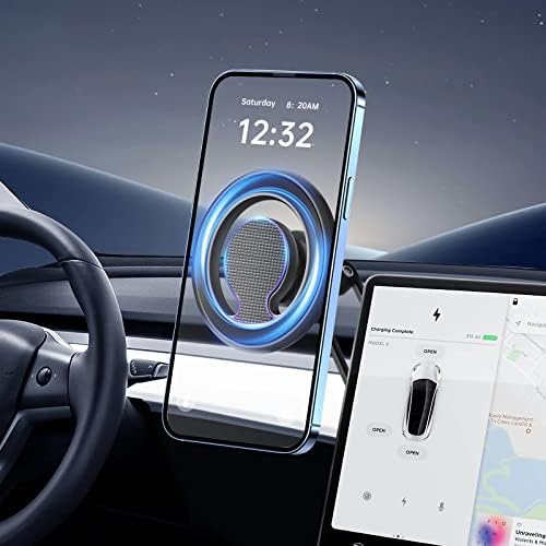 Mungudes Tesla Phone Mount, poderoso compatível magnético com o telefone MagSafe Car para Tesla Modelo 3 Modelo Y, Tesla