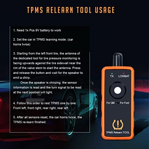 TPMS Relearn Tool 2 em 1 TPMS Reset Tool para Fiesta Focus Fusion