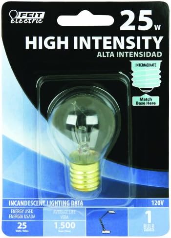 Feit Electric 25 watts S11 Lâmpada incandescente de alta intensidade, 2700k Soft White, 2,2 h x 1,4 D