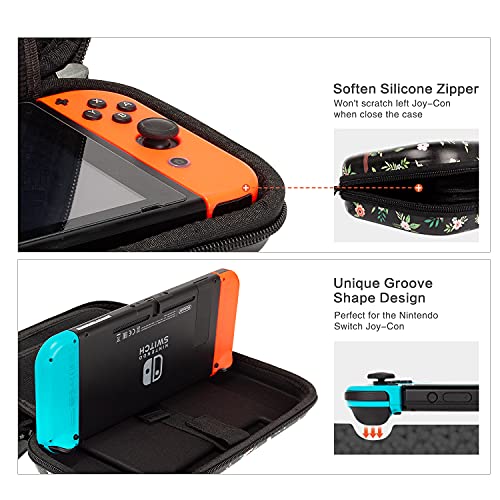 Nintendo Switch Case, Nintendo Switch OLED CASE, Nintendo Switch Case de transporte para meninas com 16 slots de cartas de jogo, cobertura