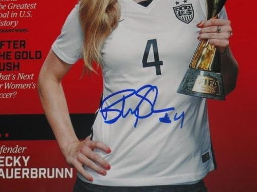 Becky Sauerbrunn assinou a Sports Sports Illustrated Copa da Copa da Copa do Mundo Prova - Revistas de futebol autografadas
