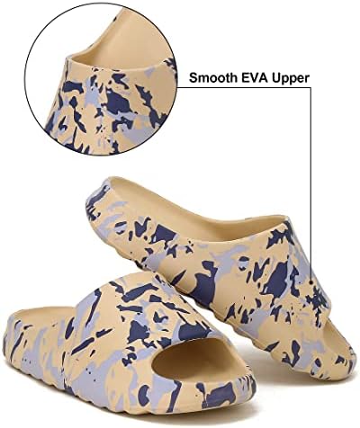 Xtjscbdsh slides para homens e mulheres, chinelos de travesseiro de secagem rápida do pé aberto e macio e macio sandálias