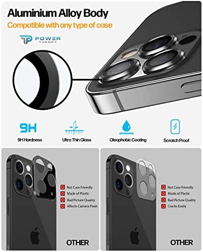 Protetor de lente da câmera da teoria da potência para iPhone 12 MAX Premium resistente a vidro temperado resistente