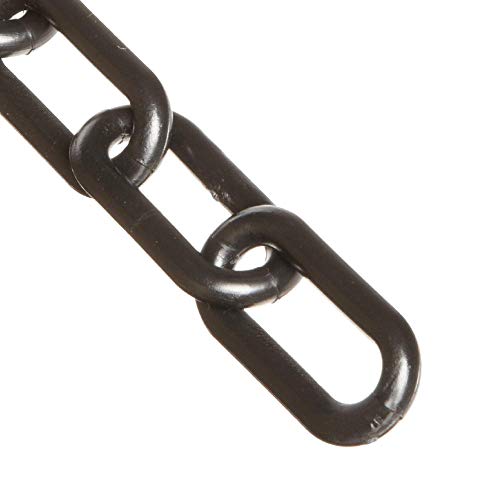 Sr. Chain Chain Plástico Corrente, preto, diâmetro do link de 1,5 polegadas, comprimento de 50 pés de comprimento