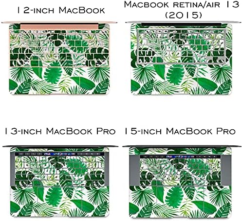 Lex Altern Vinyl Skin Compatível com MacBook Air de 13 polegadas Mac Pro 16 Retina 15 12 2020 2019 2018 Monstera Folhas