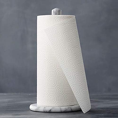 Portador de toalhas de papel xjjzs - home deluxe natural mármore vertical titular de papel de cozinha dispensador de toalha