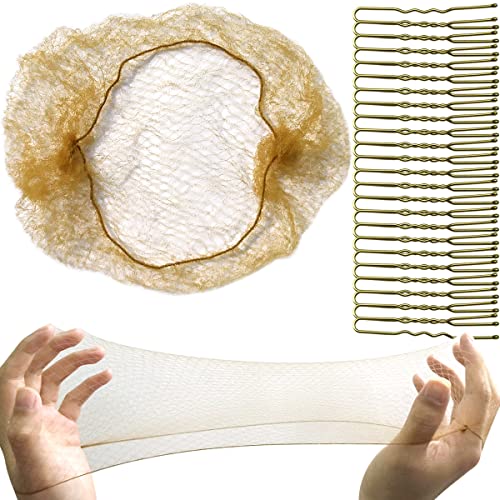 Tampa de pão de cabelo de balé tenalley, 50pieces 50cm nylon invisible hairnet redes invisível malha de borda, 50pcs