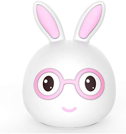 WSSBK Baby Kids Night Night Light Silicone Rabbit Lâmpada Cores Alterando luz respiratória para crianças