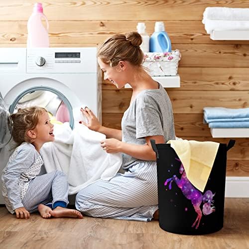 Cesto de lavanderia unicor estrelada com lavanderia de tração de tração de lavanderia sacos de armazenamento para viagens em casa