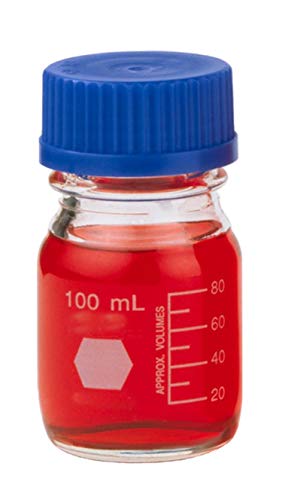 Chiloskit 100ml 250ml 500ml 1000ml Borossilicate Reagent Bottle Bottle Media Garrafas de armazenamento com rosca de parafuso Tampa de laboratório Equipamento