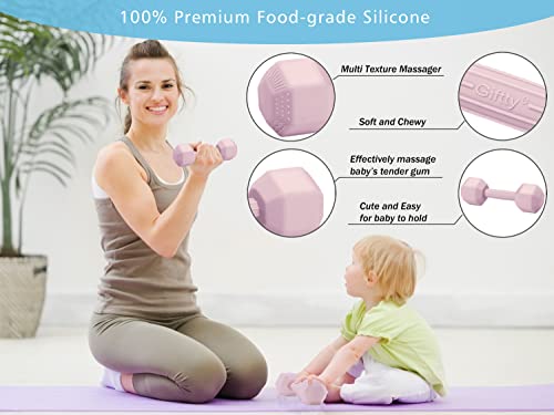 Bebê haltere haltere - silicone chocolate chocolate tether tether criança brinquedo sensorial durável exercícios seguros Peso - ótimo presente para meninas e meninos