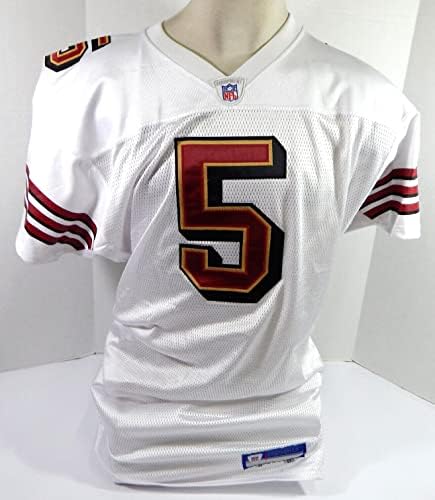 2007 San Francisco 49ers 5 Jogo emitiu White Jersey 44 DP35663 - Jerseys de jogo NFL não assinado usada