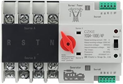 Buday YCQ4-100E/4P 63A 100A DIN ATS ATS para PV e Inverter Dual Power Automatic Transfer Seletor Switches ininterruptos 63/100A