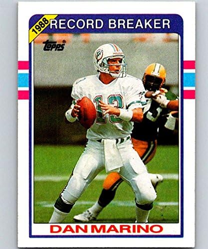1989 Topps Football 5 Dan Marino Miami Dolphins RB Cartão de negociação oficial da NFL