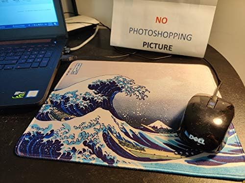 12 x 10 polegadas Japão Art The Great Wave de Hokusai Borracha Natural Borge Edge Office Gaming Mouse Pad