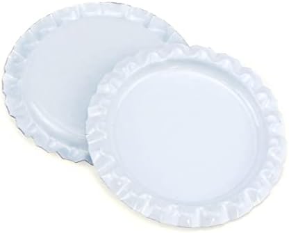 MEPROTAL 20pcs Bamas de garrafa Campa de garrafa decorativa plana branca 25mm com 24pcs adesivos de epóxi redondos