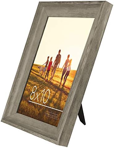 Americanflat 8x10 quadro de imagem rústico em madeira de deriva com vidro polido - formatos horizontais e verticais para parede e mesa