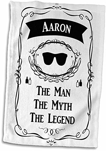 3drose Aaron - o homem O mito da lenda - Nome pessoal Presente personalizado - toalhas