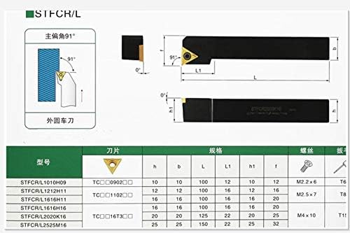 Fincos CNCTurning Tool titular 12mm STFCR1212+10PCS CEMUDED CEMUDE Inserções 1 Placas de corte combinadas cortadas