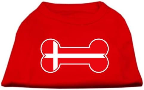 Mirage Pet Products Bandeira em forma de osso Camisas de impressão de tela RED XXXL