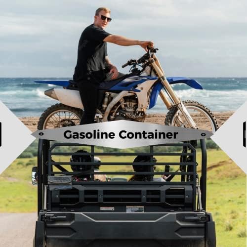 A gasolina de plástico Homaisson lata Profissional: 1,85 Gal grande reutilizável à prova de vazamentos de combustível de combustível de combustível para carro