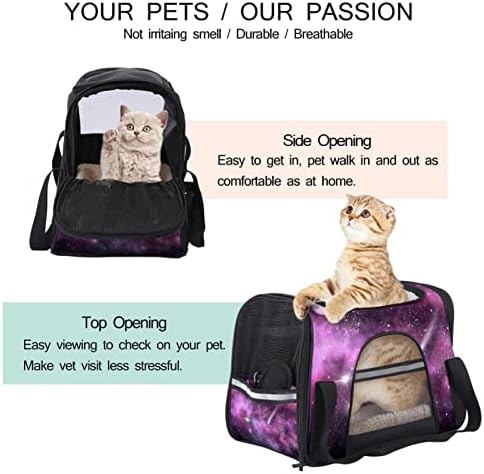 Carrier de animais de estimação Galaxy Sky Sky Soff-sideal Travel Travels for Corgi, Cats, Dogs Puppy Comfort portátil
