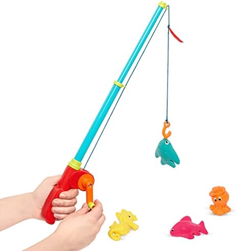B. Brinquedos por Battat Pishing Play Set para crianças - jogo de pesca magnética - 2 hastes de pesca e 8 animais marinhos
