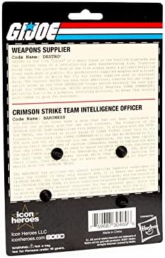 Icon Heroes G.I. Joe Destro X Team Crimson Strike Baroness Retro Pin Set
