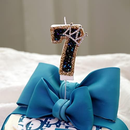 Velas de aniversário saododku para bolo, 0123456789 Número de velas para bolos de aniversário com estrelinhas, 3,15 grandes