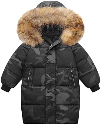 Casacos de inverno quentes do LCECCY, Jaqueta leve e confortável para meninas de meninos, crianças térmicas para clima