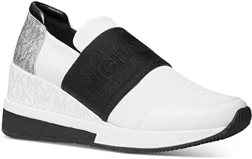 Michael Michael Kors Felix Trainer Felix Glitter Wedge Shoes White 10