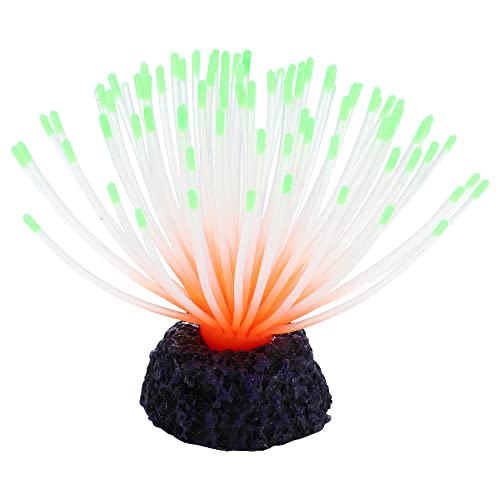 Vocoste Sily Silicone Aquarium Anemone, fluorescência Coral artificial aquático para decoração de tanques de peixes, verde