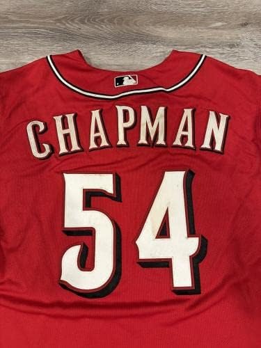 Aroldis Chapman Cincinnati Reds Game usado Jersey MLB AUTH 2015 “LOS ROJOS” - MLB Game usado Jerseys